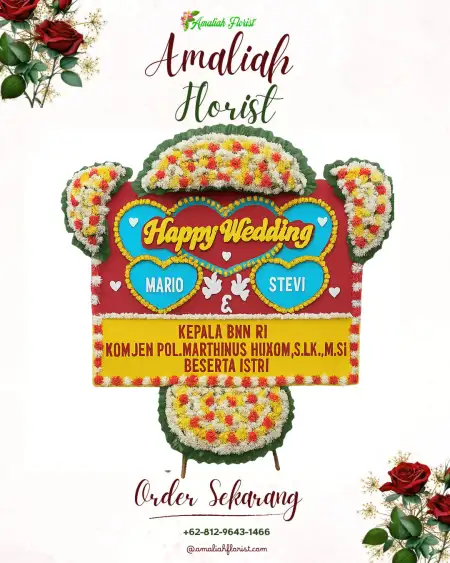 Papan Bunga Pernikahan Maliku